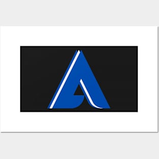 A - Letter A to Z Text Collection Blue Colour Posters and Art